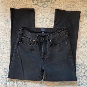 J. Crew High-rise Crop Flare Black Denim